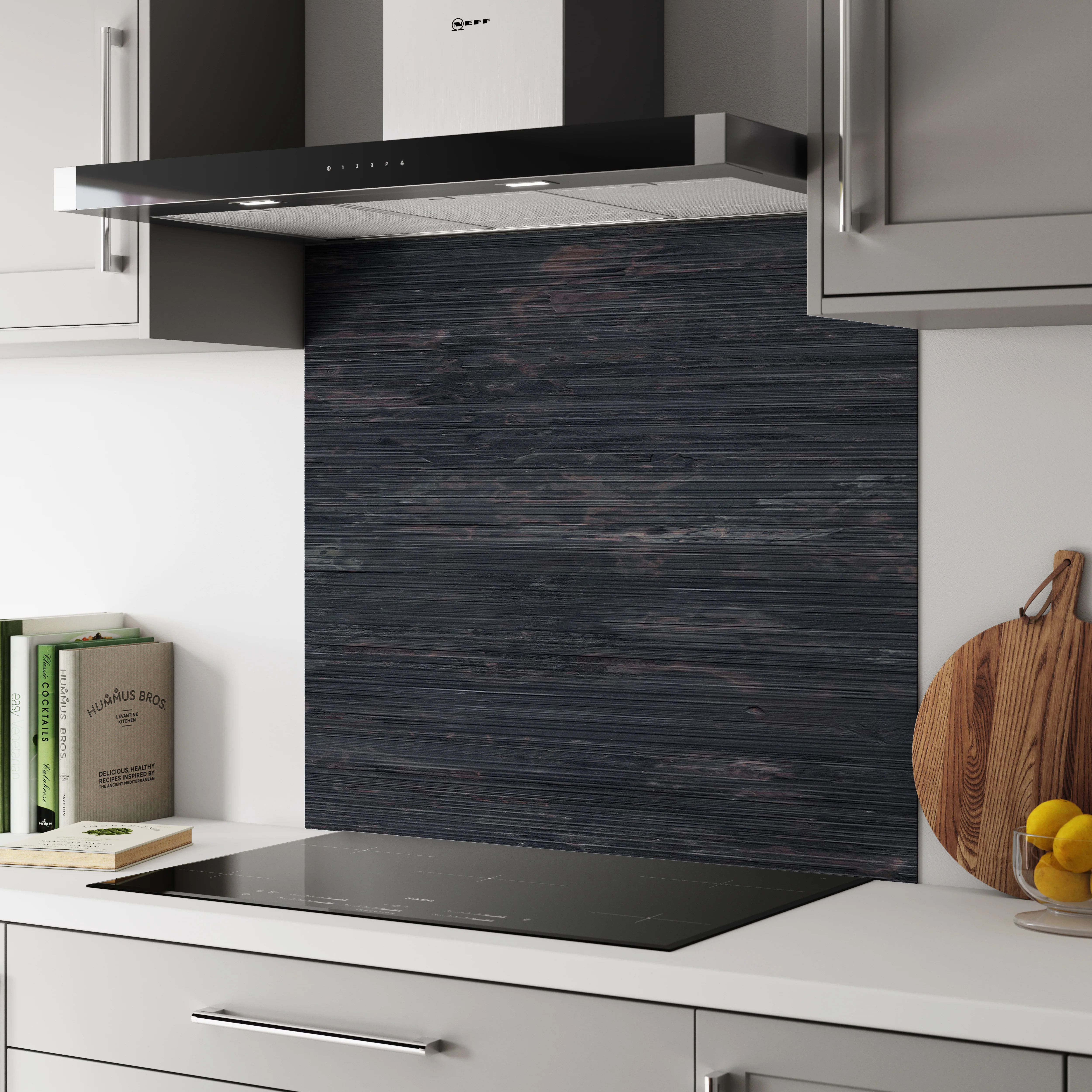 Bushboard Alloy Charred Cedar Aluminium Feature Kitchen Splashback - Image 3