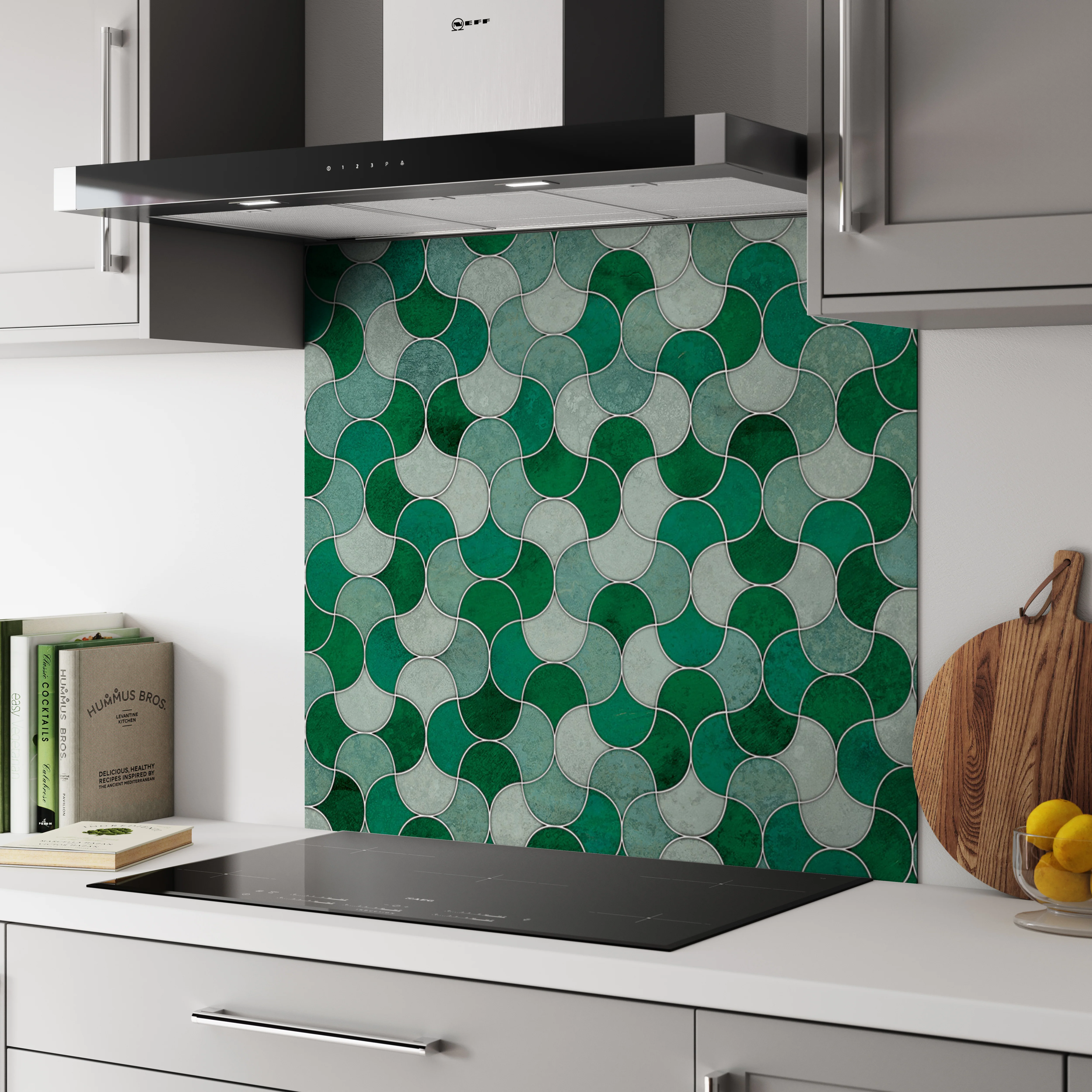 Bushboard Alloy Emerald Scallop Aluminium Feature Kitchen Splashback - Image 3