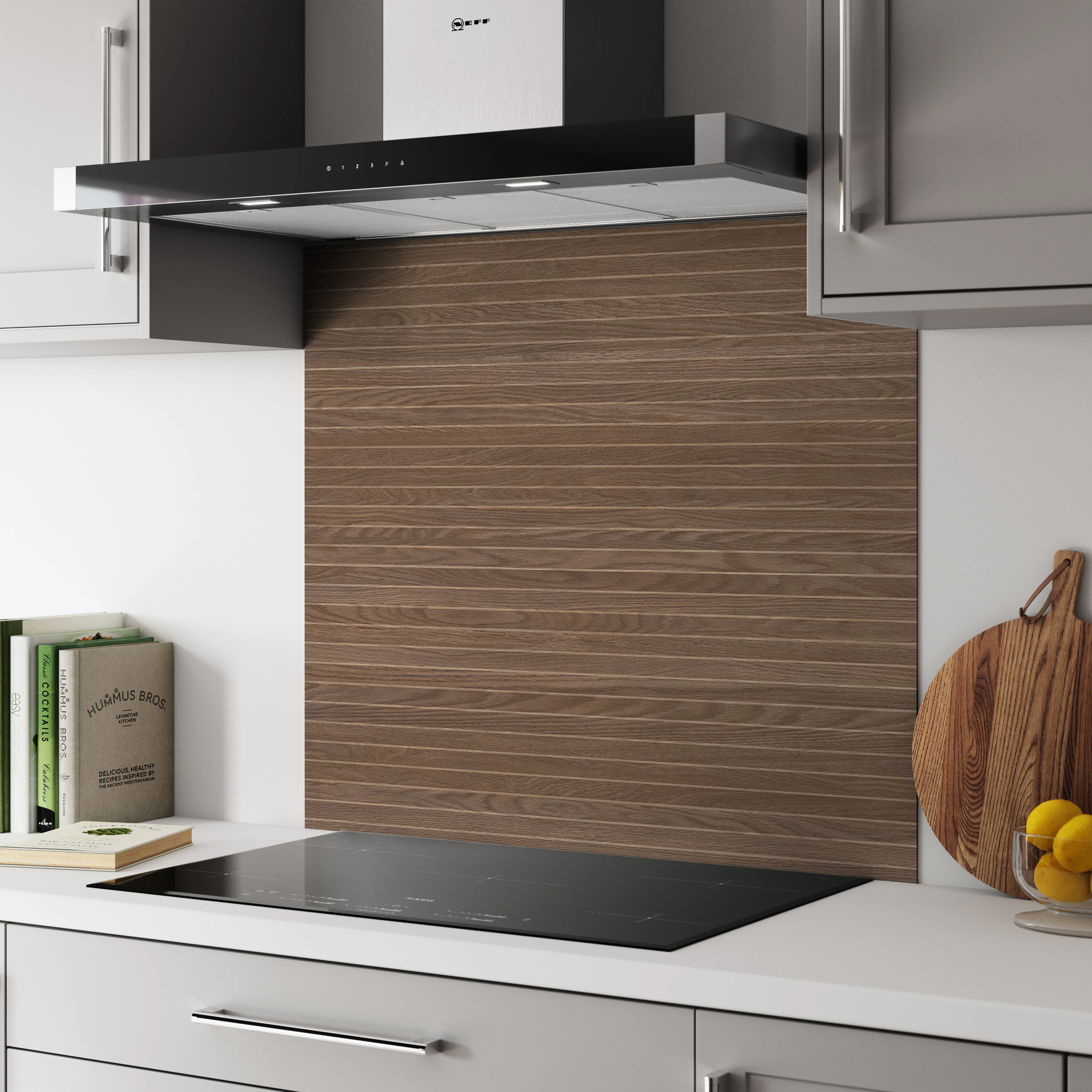 Bushboard Alloy Fluted Oak Aluminium Feature Kitchen Splashback - Image 5