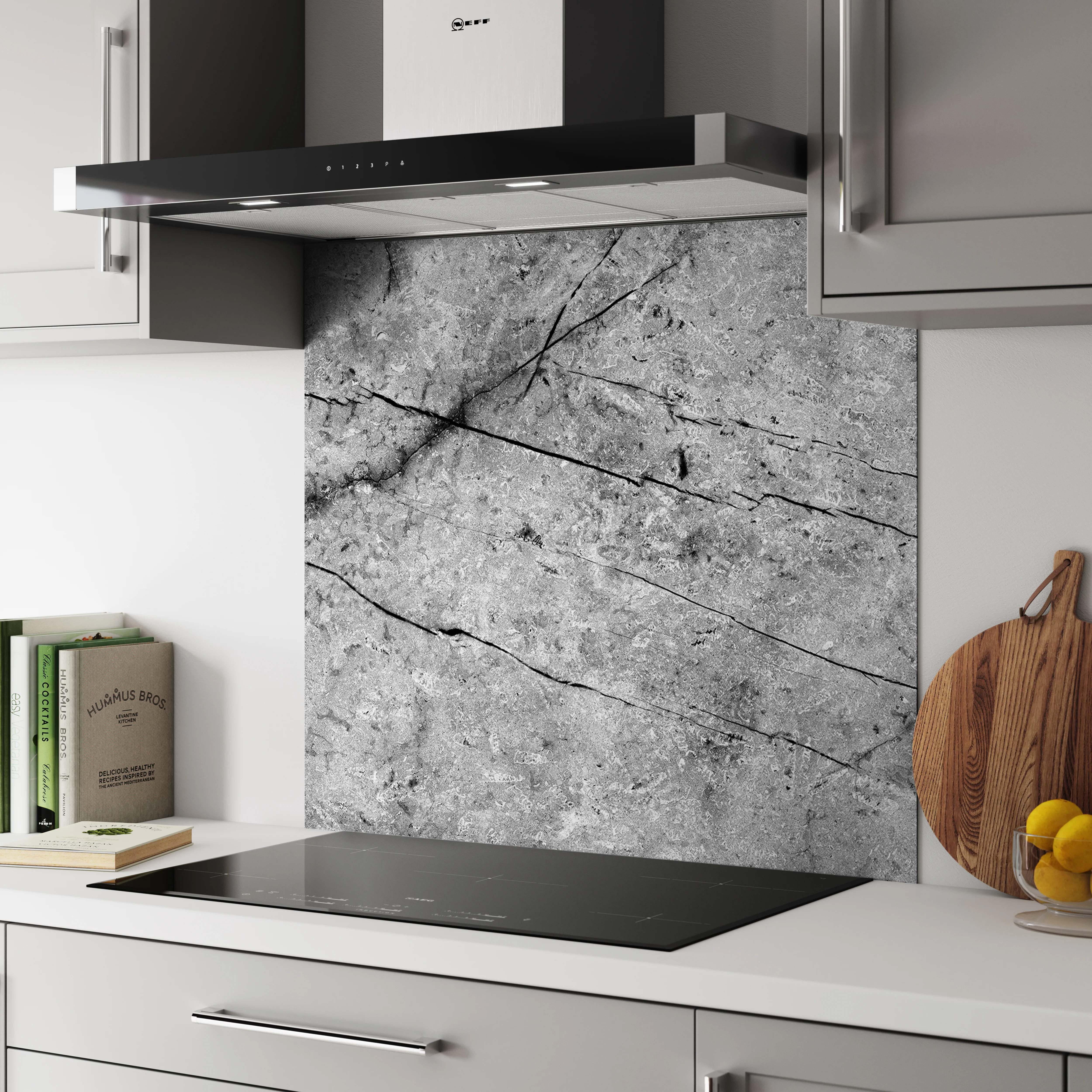Bushboard Alloy Fossil Marble Aluminium Feature Kitchen Splashback - Image 5