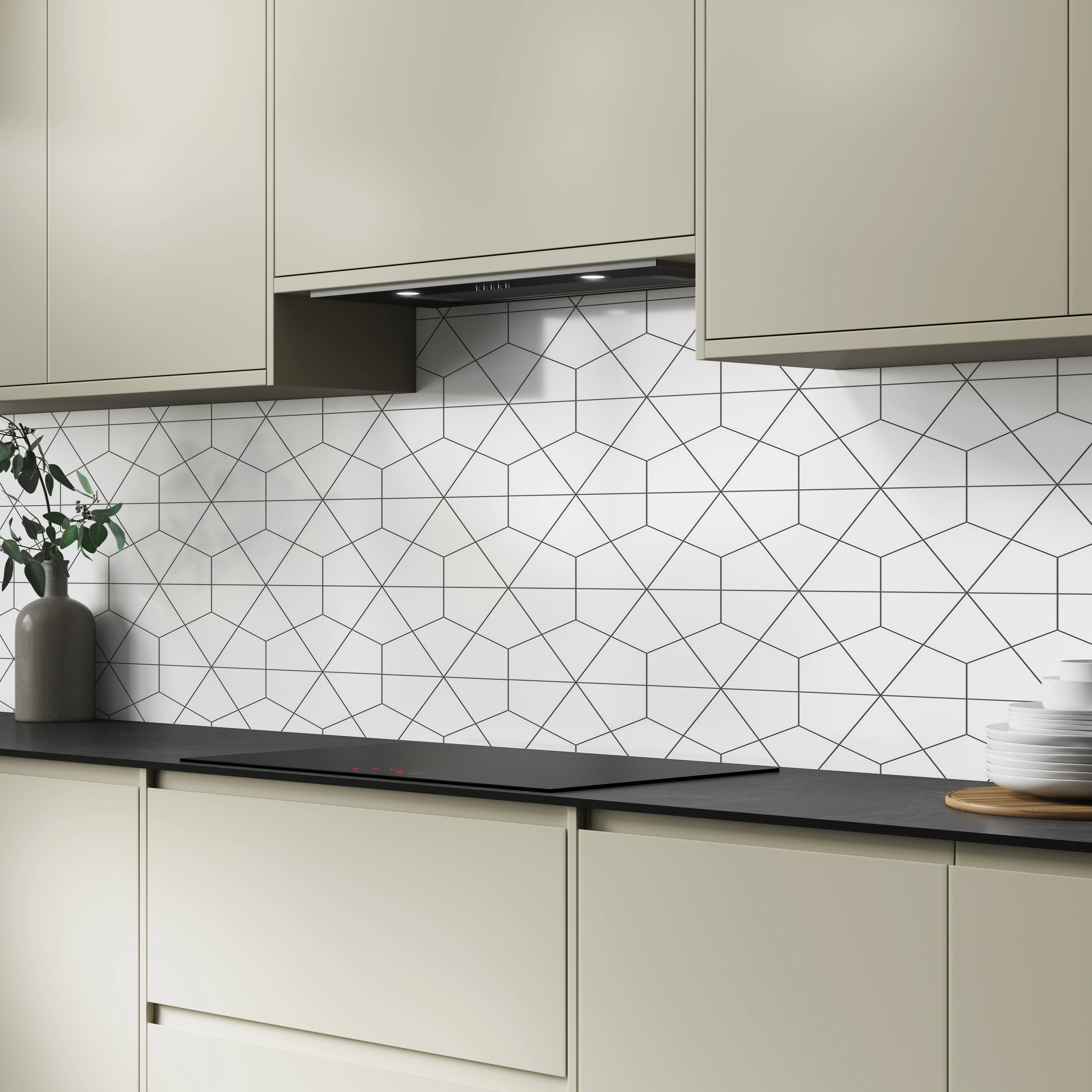 Bushboard Alloy Geometry Aluminium Feature Kitchen Splashback - Image 5