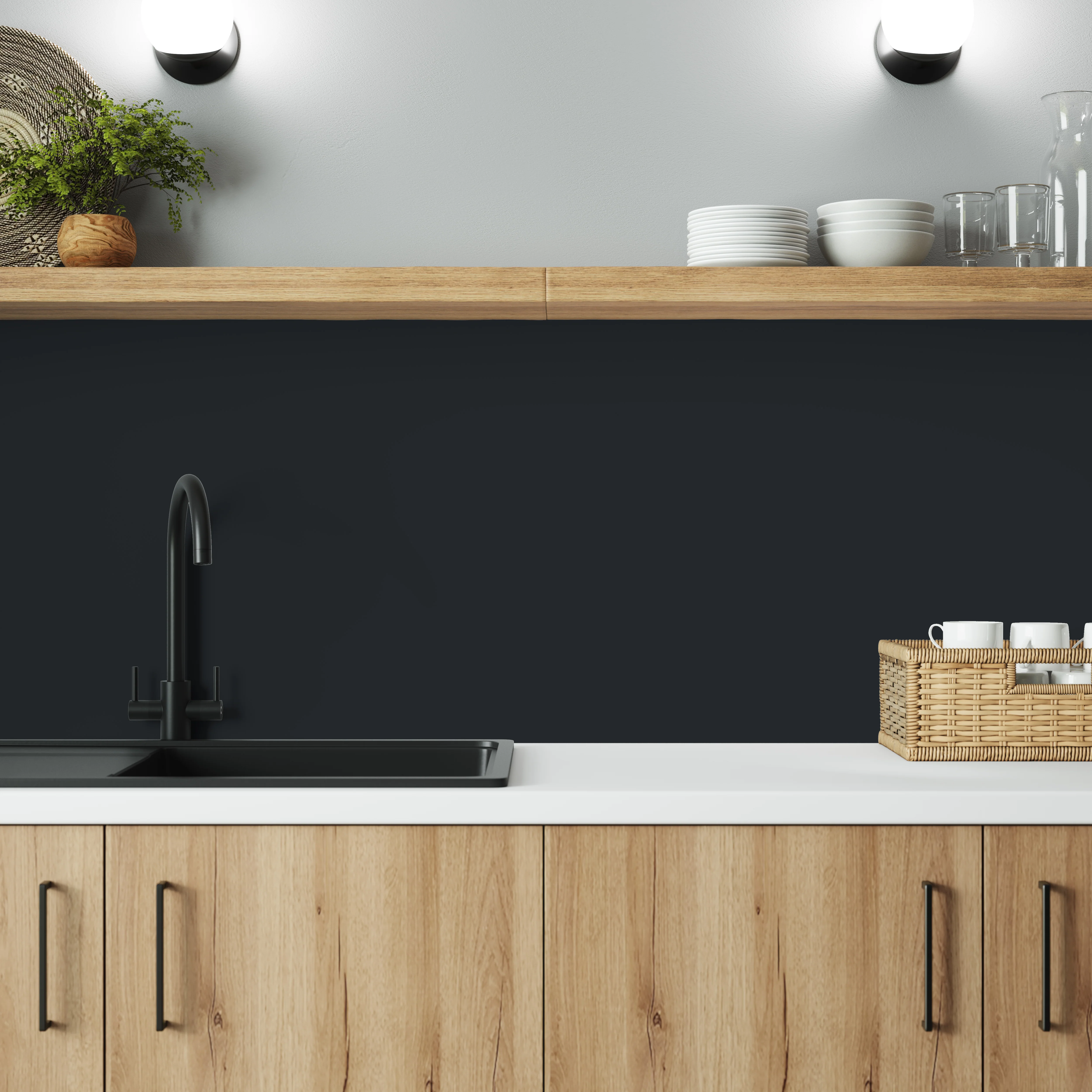 Bushboard Alloy Midnight Grey Aluminium Feature Kitchen Splashback - Image 4