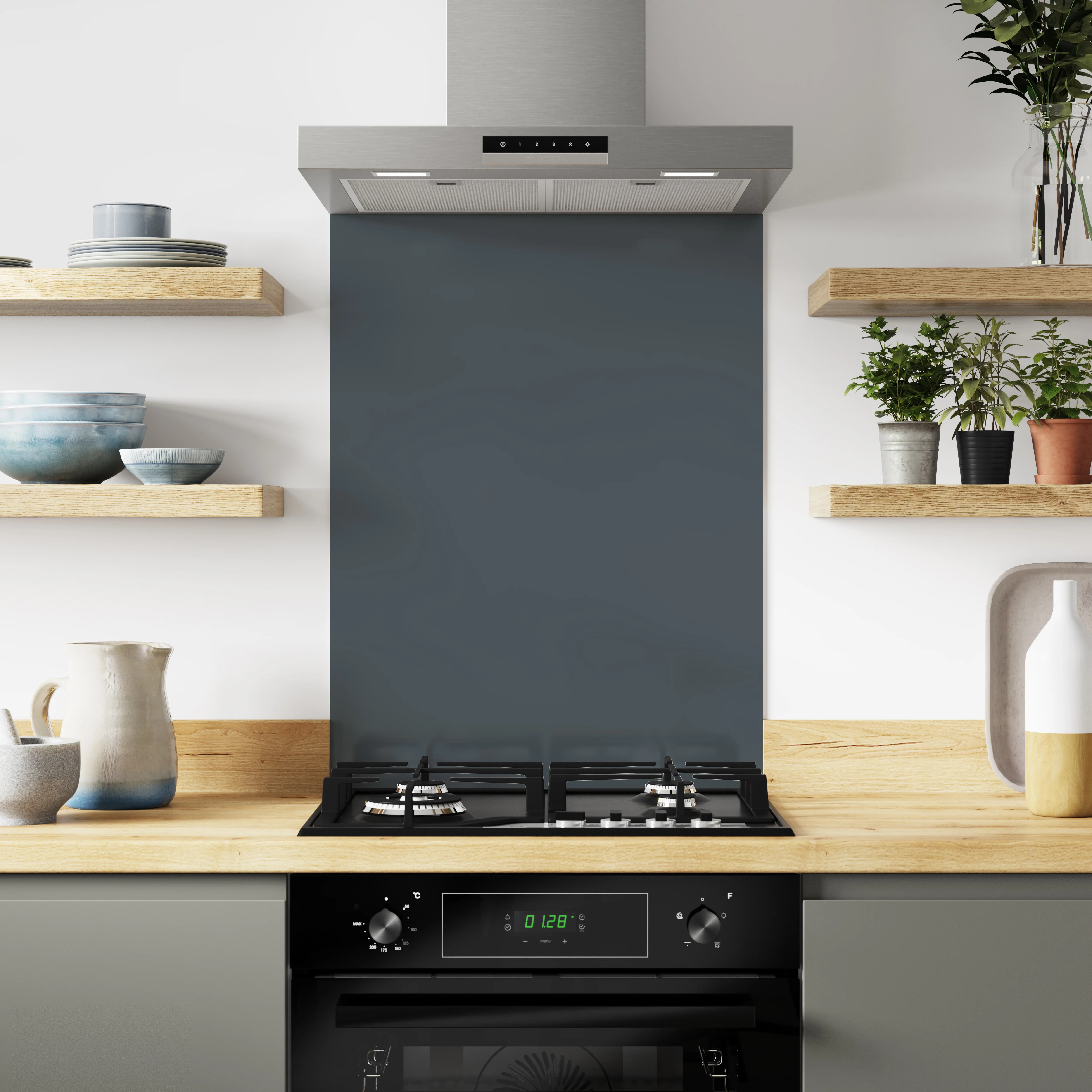 Bushboard Alloy Storm Blue Aluminium Feature Kitchen Splashback - Image 2