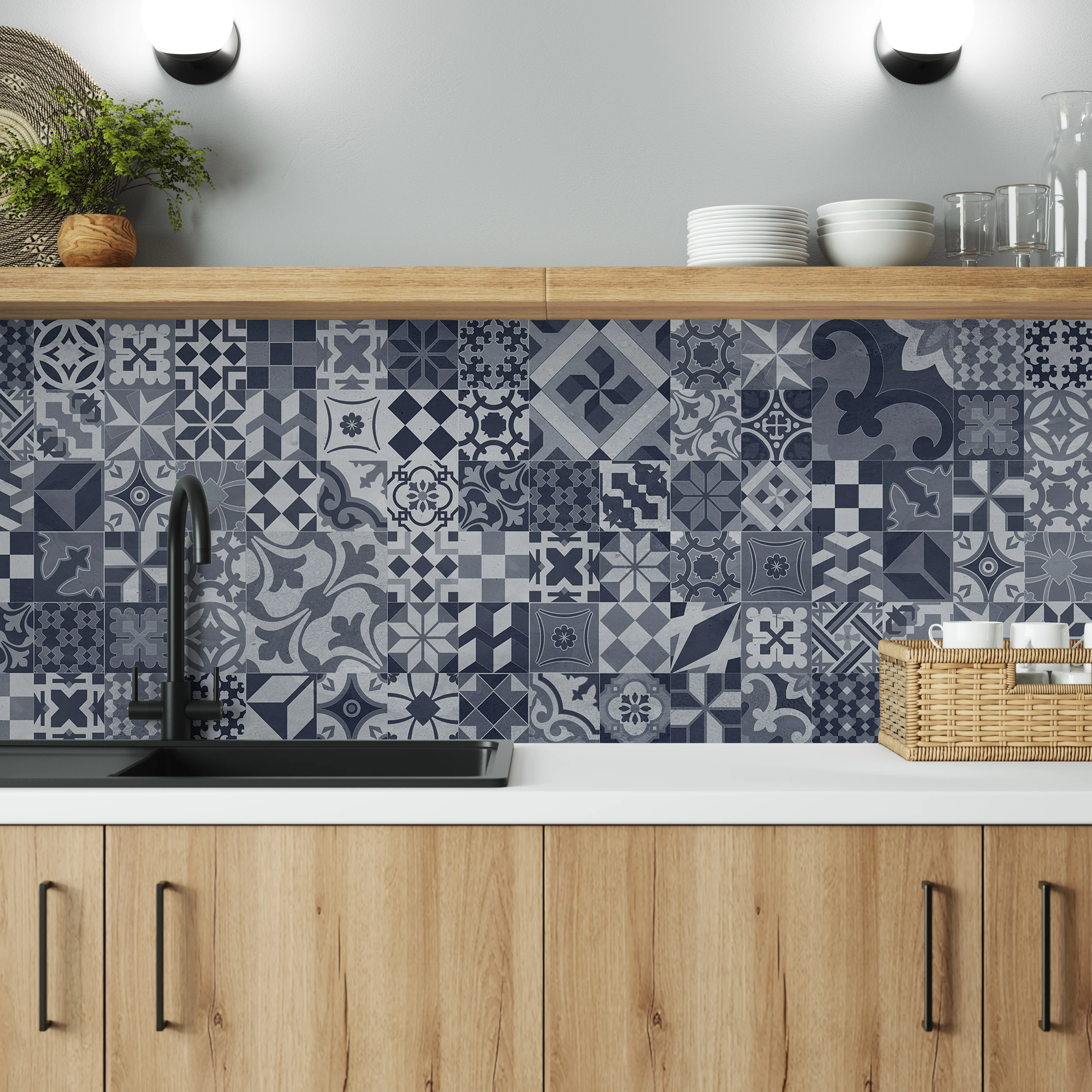Bushboard Alloy Modern Victoria Aluminium Feature Kitchen Splashback - Image 4