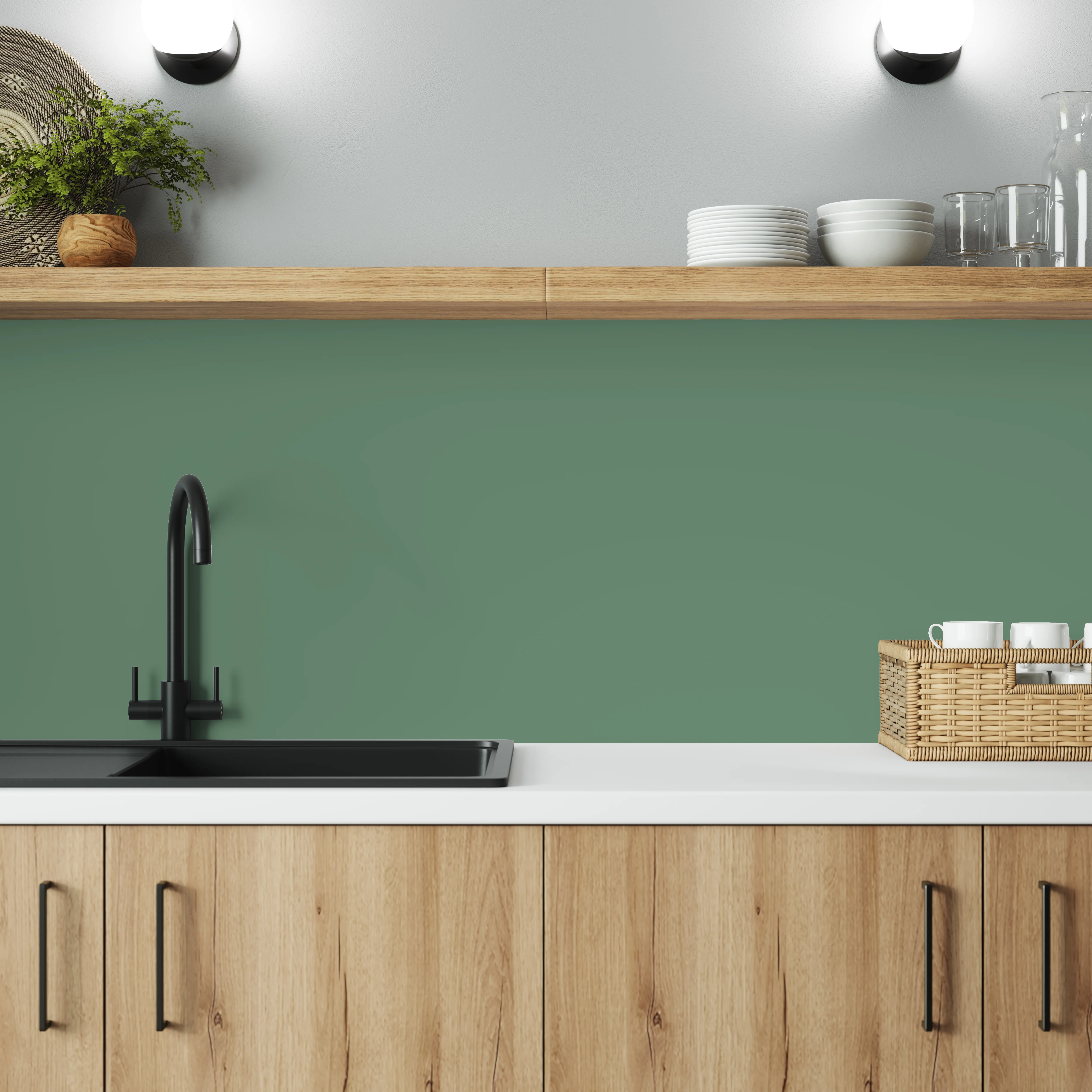 Bushboard Alloy Seafoam Green Aluminium Feature Kitchen Splashback - Image 4
