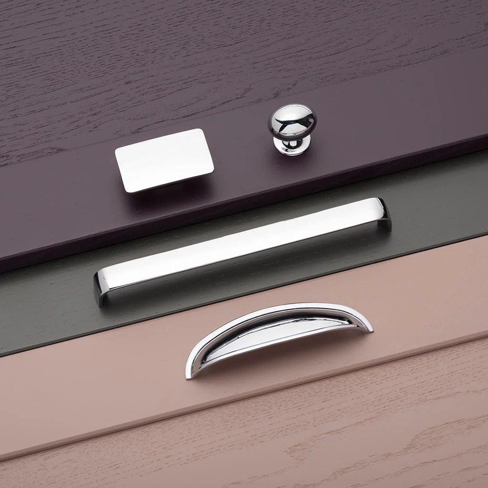 Camden Cup Kitchen/Bedroom Door Handle Chrome - Image 3