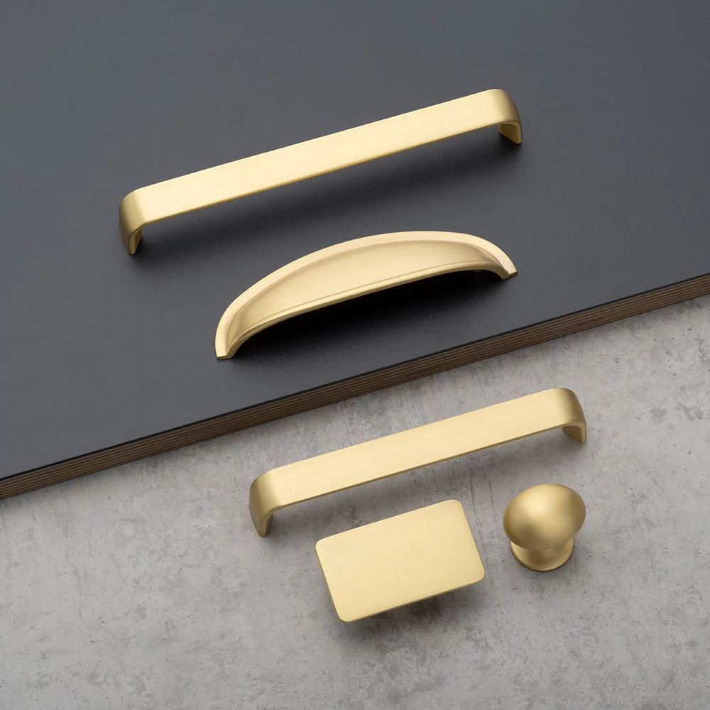 Camden Cup Kitchen/Bedroom Door Handle Satin Brass - Image 4