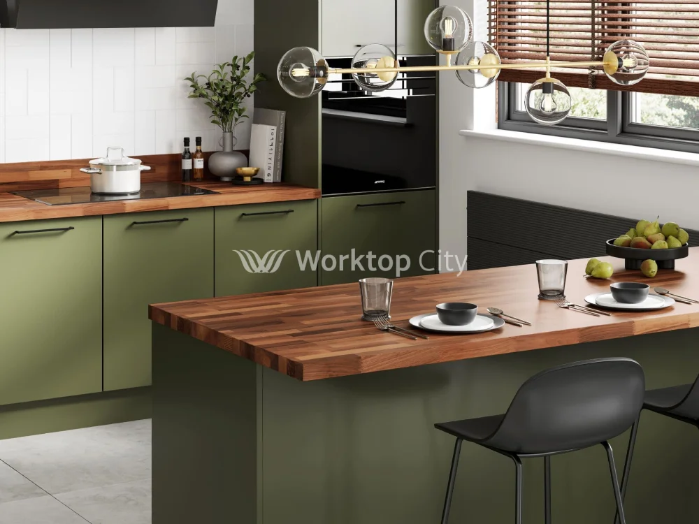 Deterra Solid Walnut Real Wood Kitchen Worktops 40mm (T) - Image 5