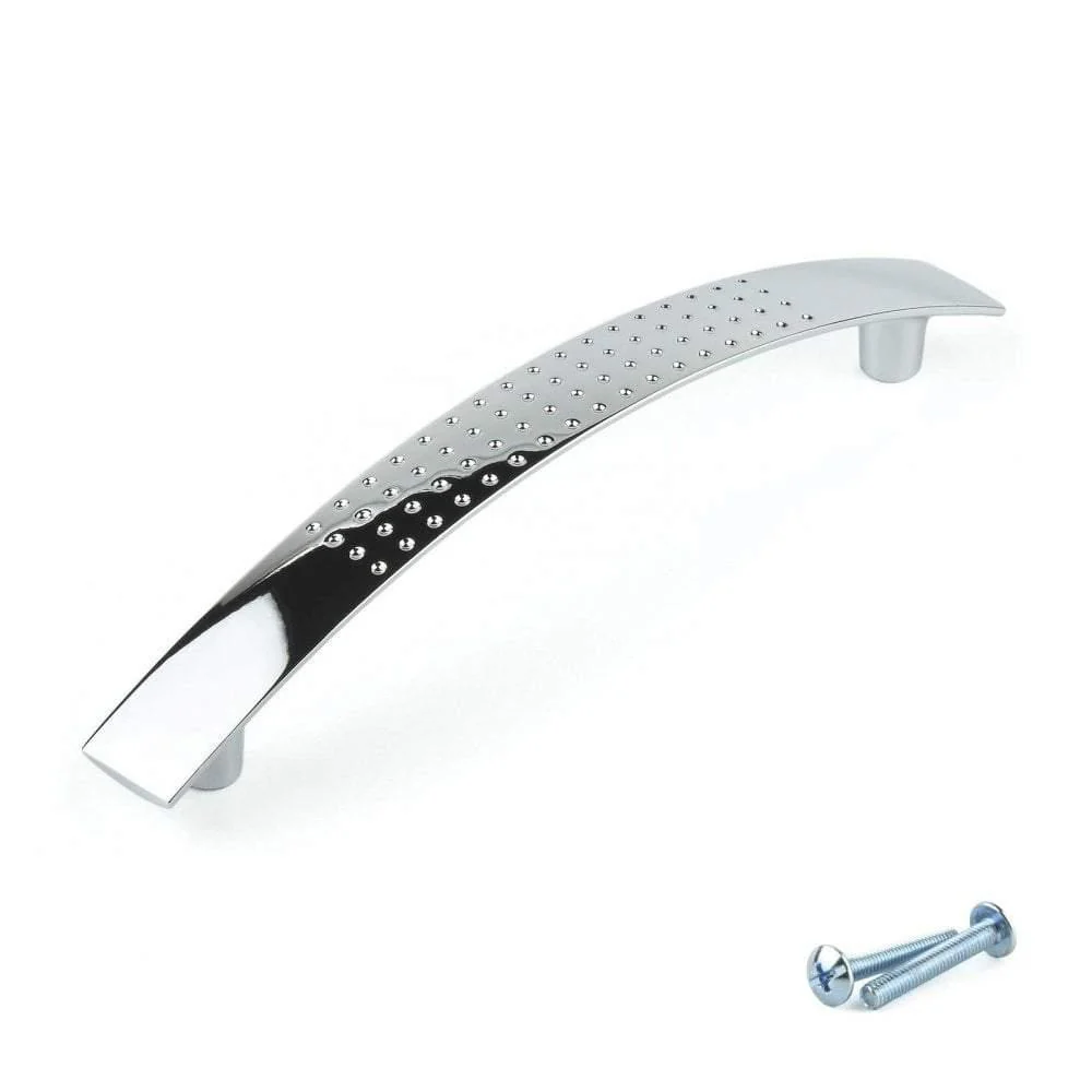 M4TEC Blairgowrie F4 Dimpled Bow Cupboard Door Handle – Curved Cabinet & Drawer Pull (96mm & 128mm Centres)