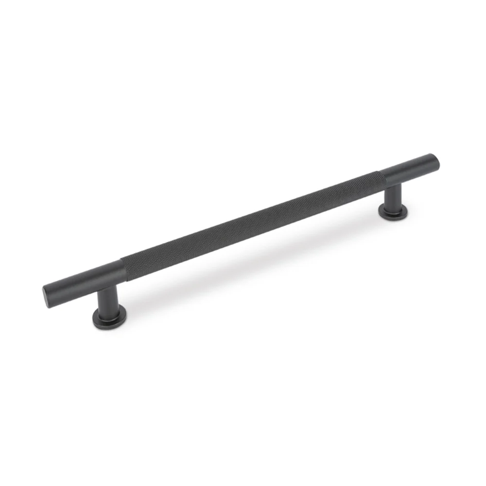FENDER KNURLED T Bar Handle Kitchen/Bedroom Door Handle Matt Black (Various Sizes) - Image 3
