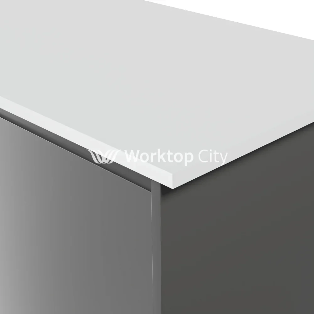 Formica Originals PP6340 Crisp White 38mm Postformed Laminate Kitchen Worktop - Essence Finish - Free Sample - Image 2