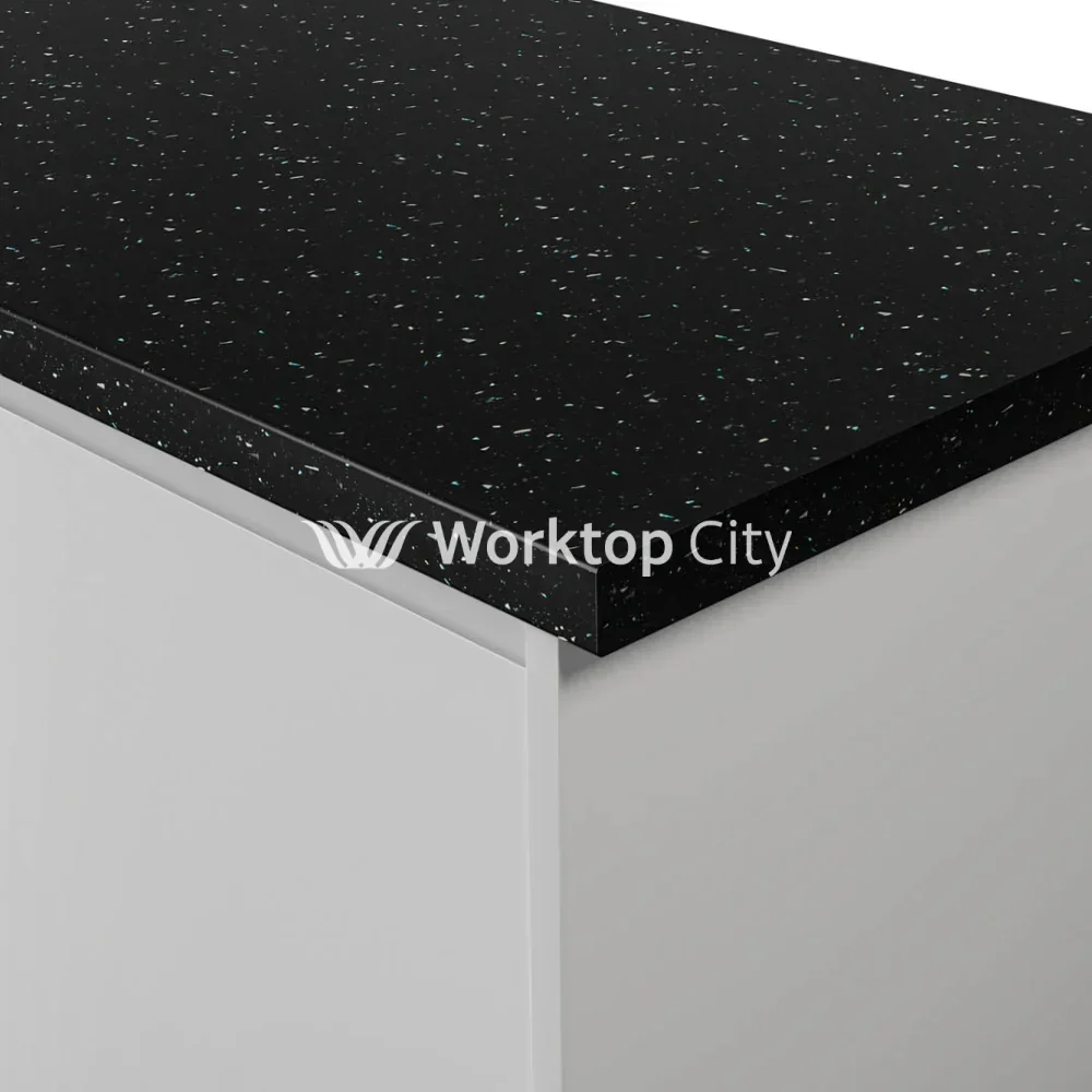 Formica Originals PP7682 Platinum Black Laminate Kitchen Worktop - Platinum Etchings Finish