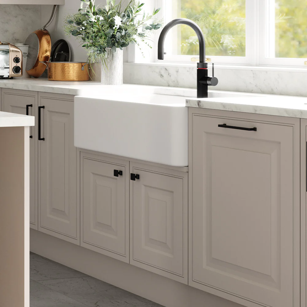 INES Square Knob Kitchen/Bedroom Door Handle Matt Black - Image 2