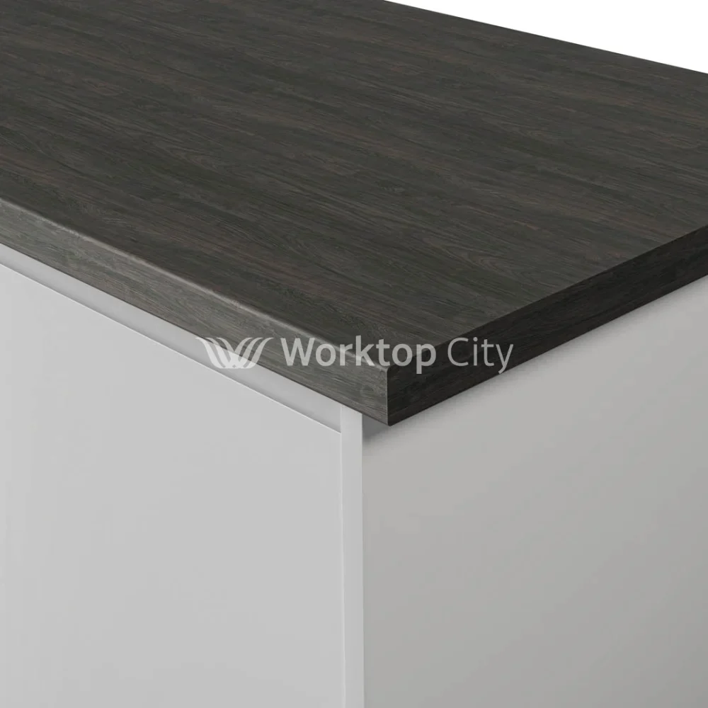 Krono-Finesse Laminate Kitchen Worktops K016 SU Carbon Marine Wood - Postformed Edge