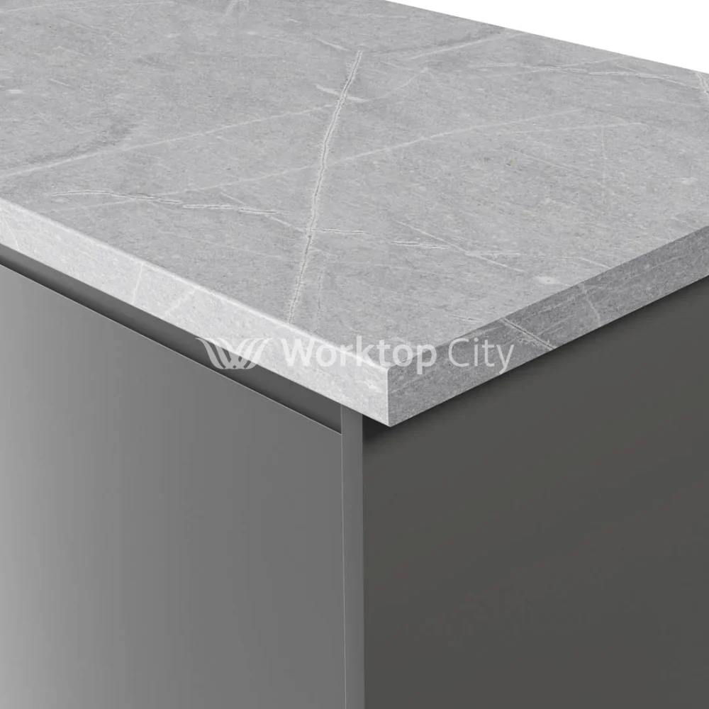 Krono-Finesse Laminate Kitchen Worktops K368 PH Grey Atlantic Marble - Postformed Edge