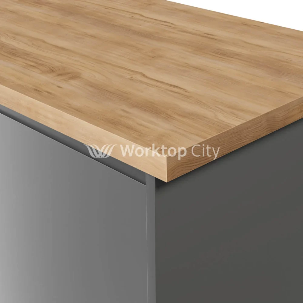 Krono-Finesse Laminate Kitchen Worktops K535 RW Gold Baroque Oak - Square Edge