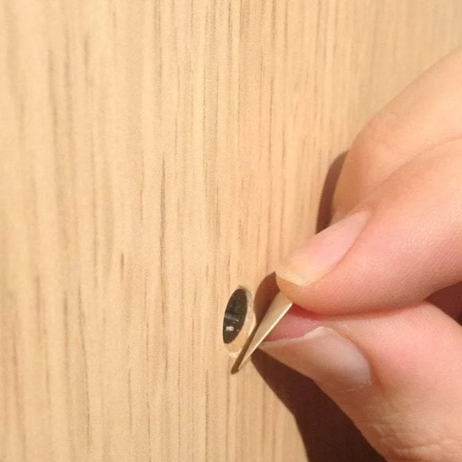 KwikCaps Self Adhesive Screw Cover Caps - Brown Orleans Oak / Finsa Roble Eternity 4AE (881) H1379 ST36 - Image 4