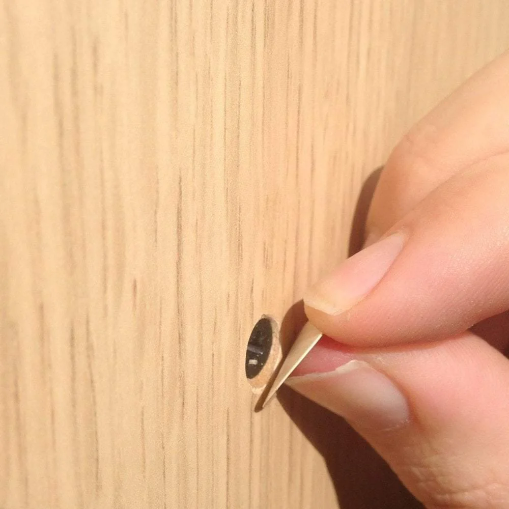KwikCaps Self Adhesive Screw Cover Caps - Natural Dijon Walnut / Finsa Nogal Canaletto Mesura 03C (850) H3734 ST9 - Image 4