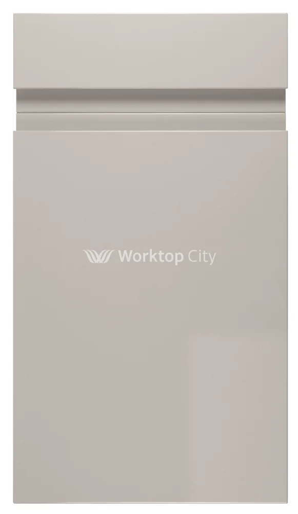 Larissa Handle Less Cashmere Gloss J Pull- Replacement Kitchen Doors SAMPLE PRODUCTS - Image 3