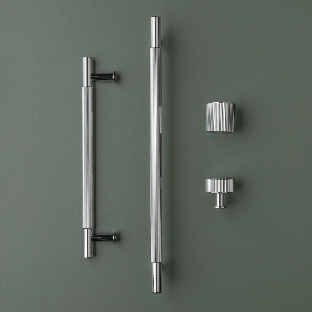 Linea Round Knob Kitchen/Bedroom Door Handle Chrome - Image 2