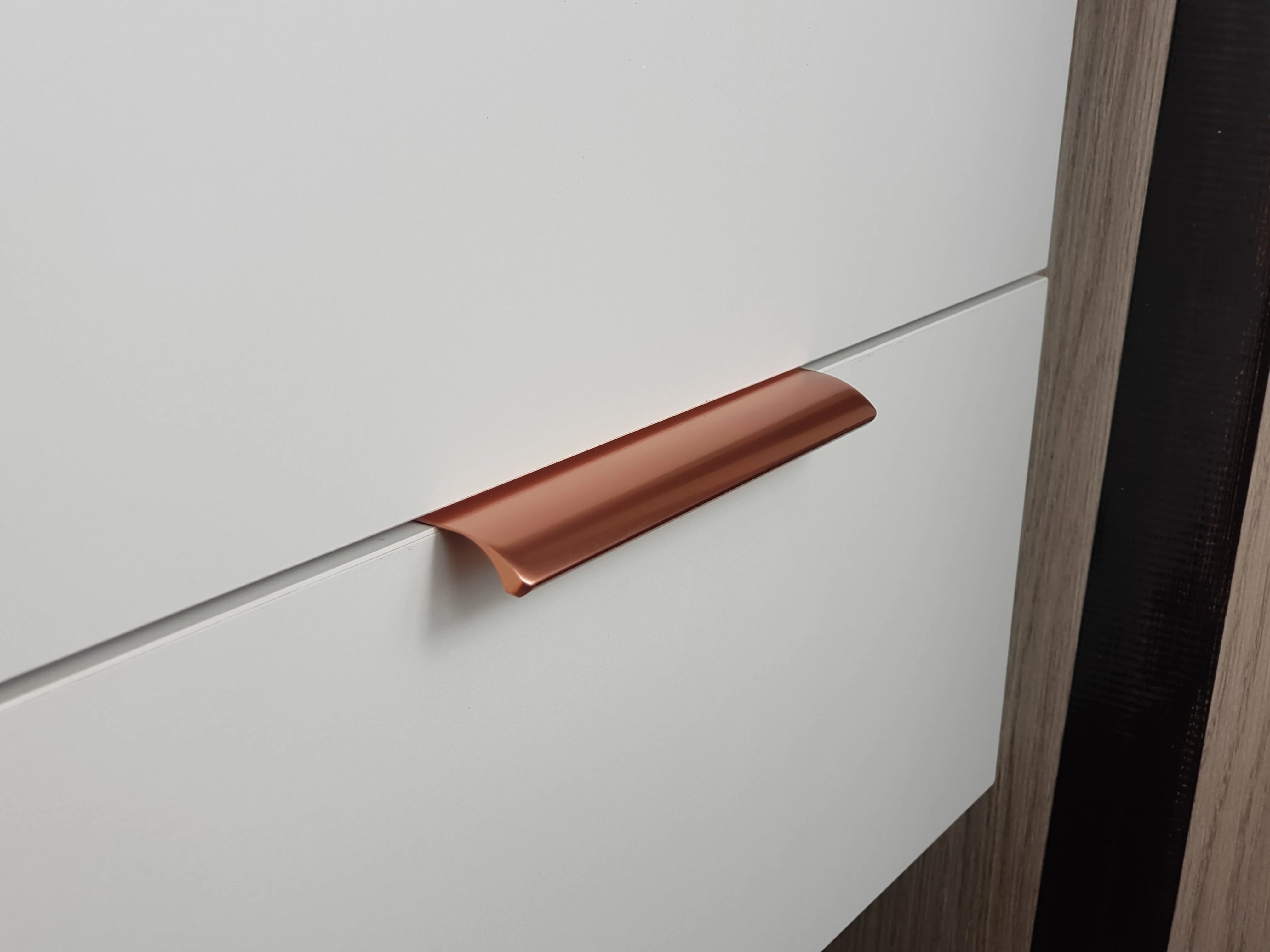 Rose Gold Aluminium Cabinet Handle – Modern Cupboard, Drawer & Door Pull (Pack of 10) - Image 2