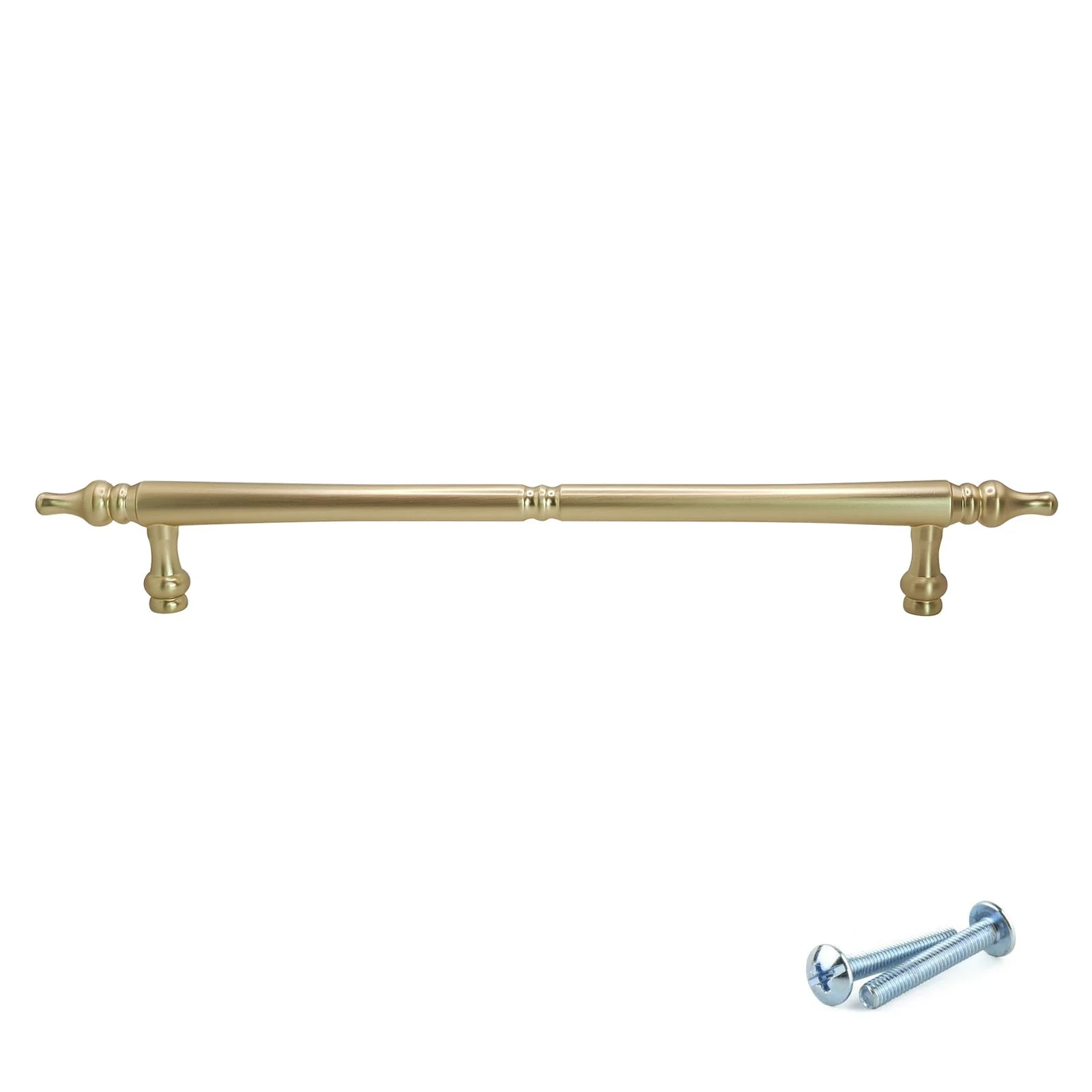M4TEC Brushed Brass Decorative Bar Handle – VH6 Series (Traditional Cabinet & Drawer Handle) - Image 2