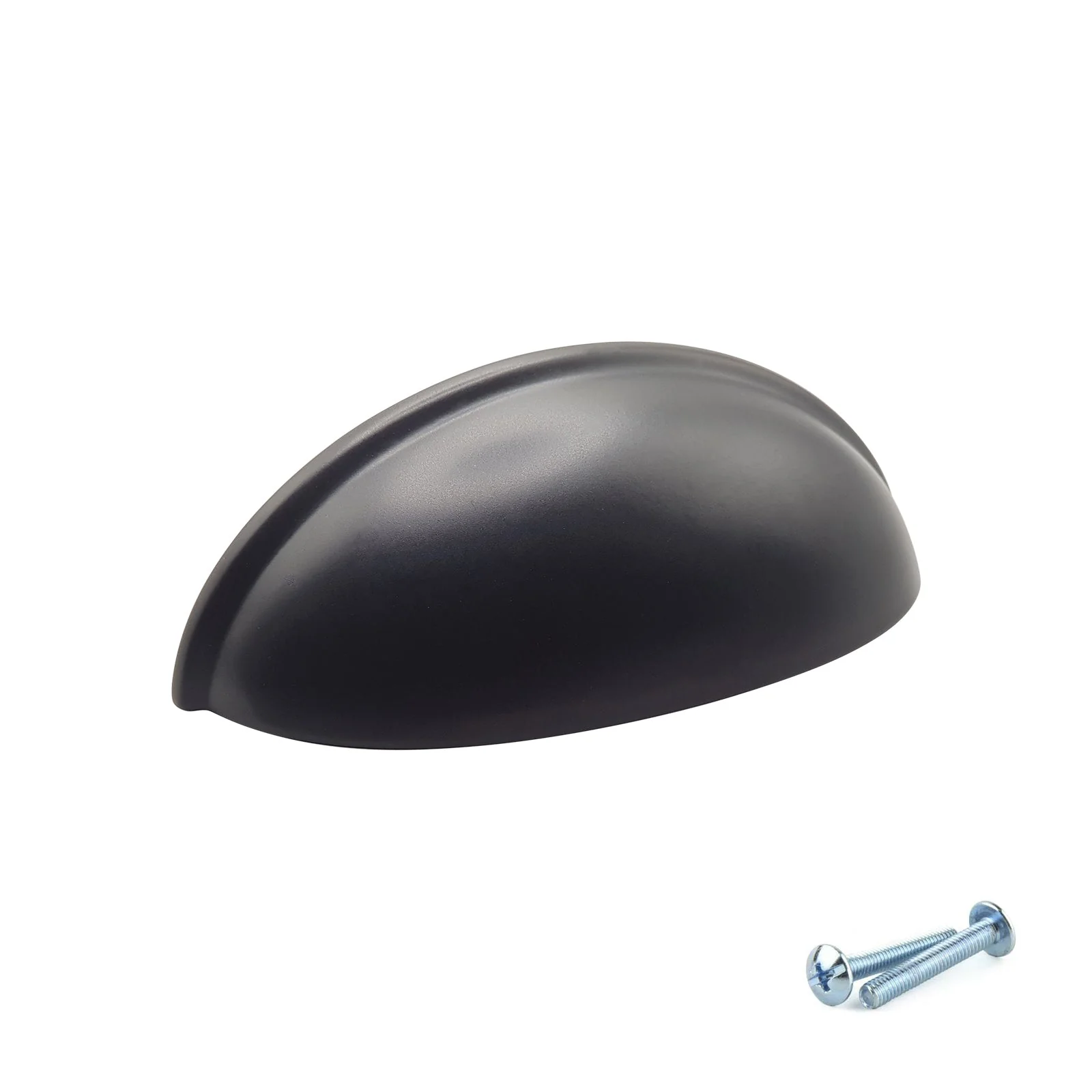M4TEC Black Cup Handle – VG6 Series (96mm Drawer Cup Pull, 77mm Hole Centres)