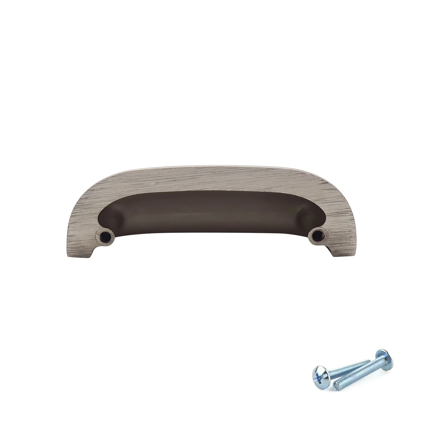 M4TEC 77mm Brushed Nickel Cup Handle - Modern Zinc Kitchen Cabinet & Drawer Pull (VG6 Series) - Image 4