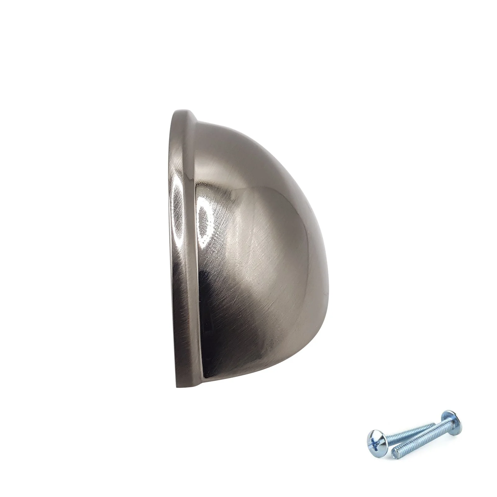 M4TEC 77mm Brushed Nickel Cup Handle - Modern Zinc Kitchen Cabinet & Drawer Pull (VG6 Series) - Image 3