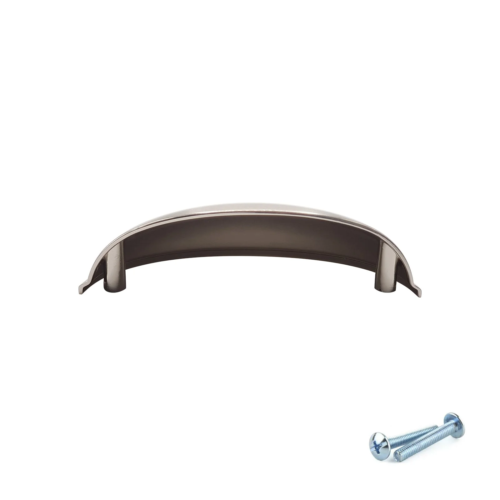 M4TEC 77mm Brushed Nickel Cup Handle - Modern Zinc Kitchen Cabinet & Drawer Pull (VG6 Series) - Image 4