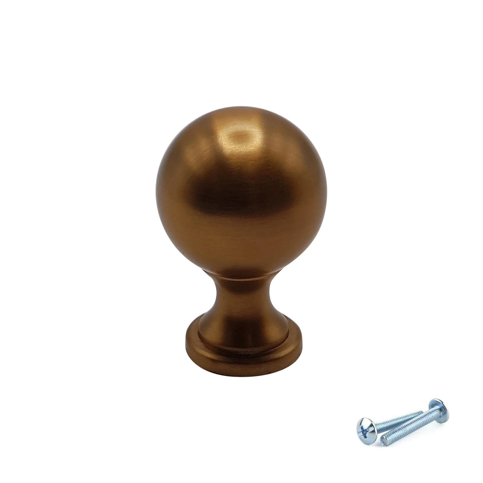 M4TEC Aged Brass Round Knob Handle – VG9 Series (25mm Cabinet, Drawer & Cupboard Knob) - Image 2