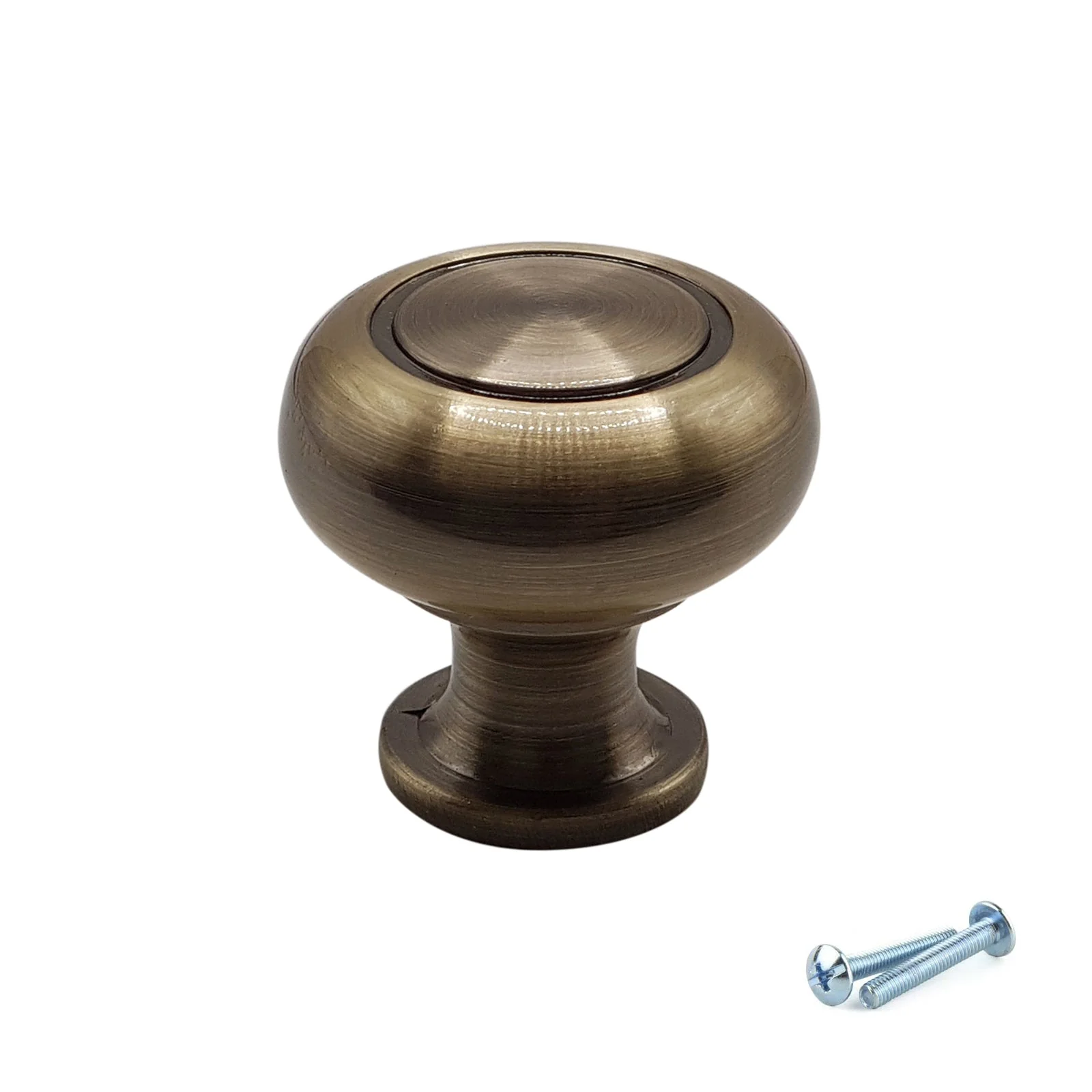 M4TEC Antique Brass Knob Handle – VH5 Series (30mm Cabinet, Drawer & Cupboard Knob) - Image 2