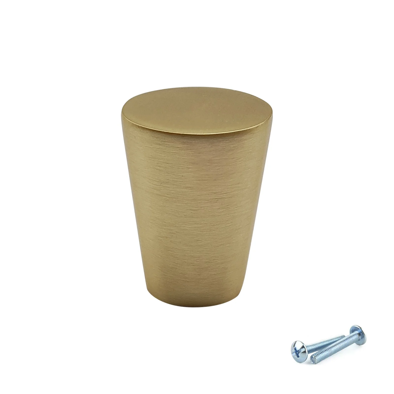 M4TEC Brushed Brass Cylinder Cabinet Knob – 20mm Drawer & Cupboard Door Handle VF5 Series - Image 2