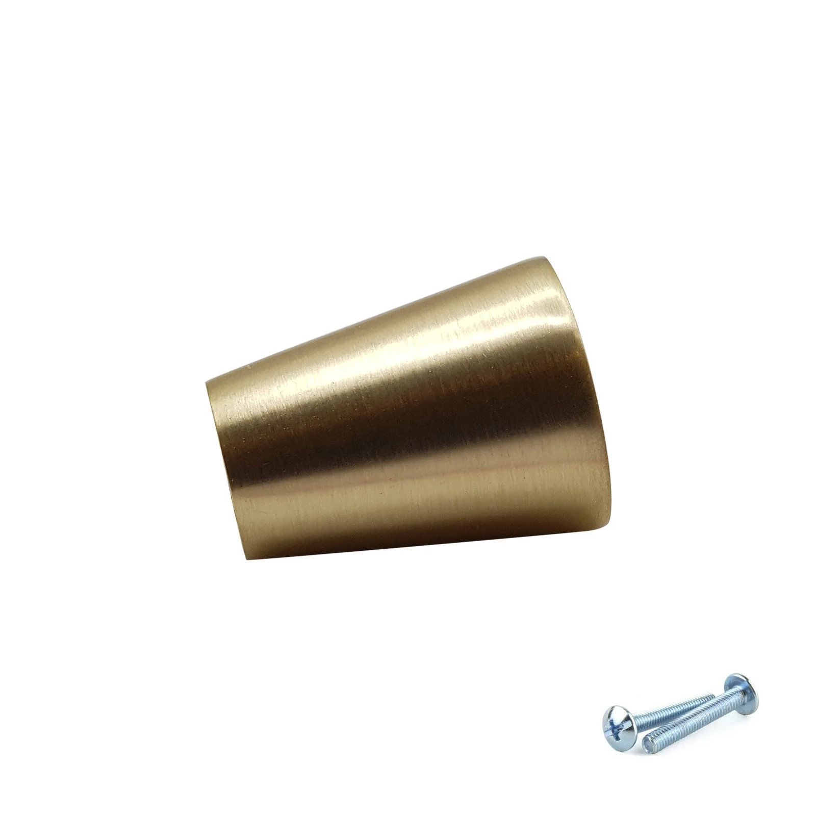 M4TEC Brushed Brass Cylinder Cabinet Knob – 20mm Drawer & Cupboard Door Handle VF5 Series - Image 3
