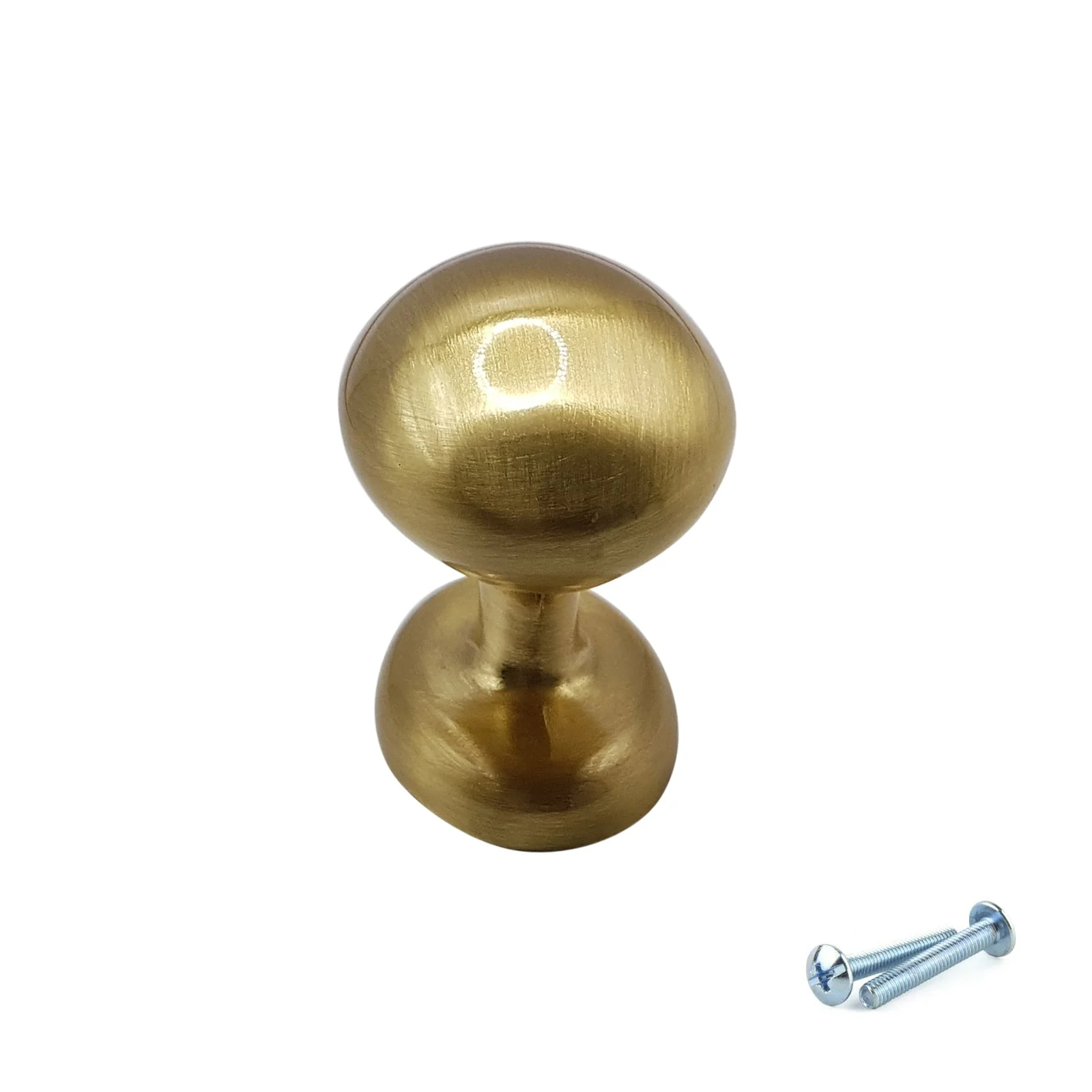 M4TEC Brushed Brass Cabinet Knob – 34mm Drawer & Cupboard Door Handle (VF9 Series) - Image 3