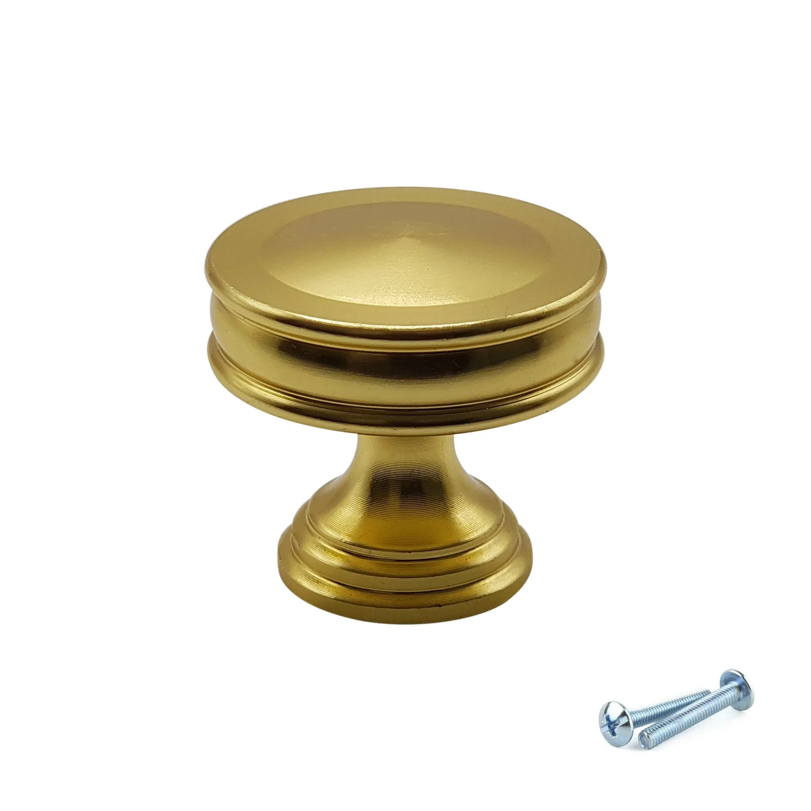 M4TEC Brushed Brass Knob Handles – VG7 Series – 30mm (Pack of 10) - Image 2