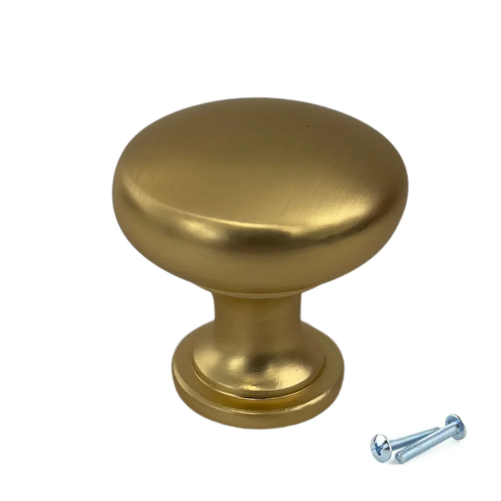 M4TEC Knob Handle Brushed Brass Doors or Cupboards VH4 Series - Image 2