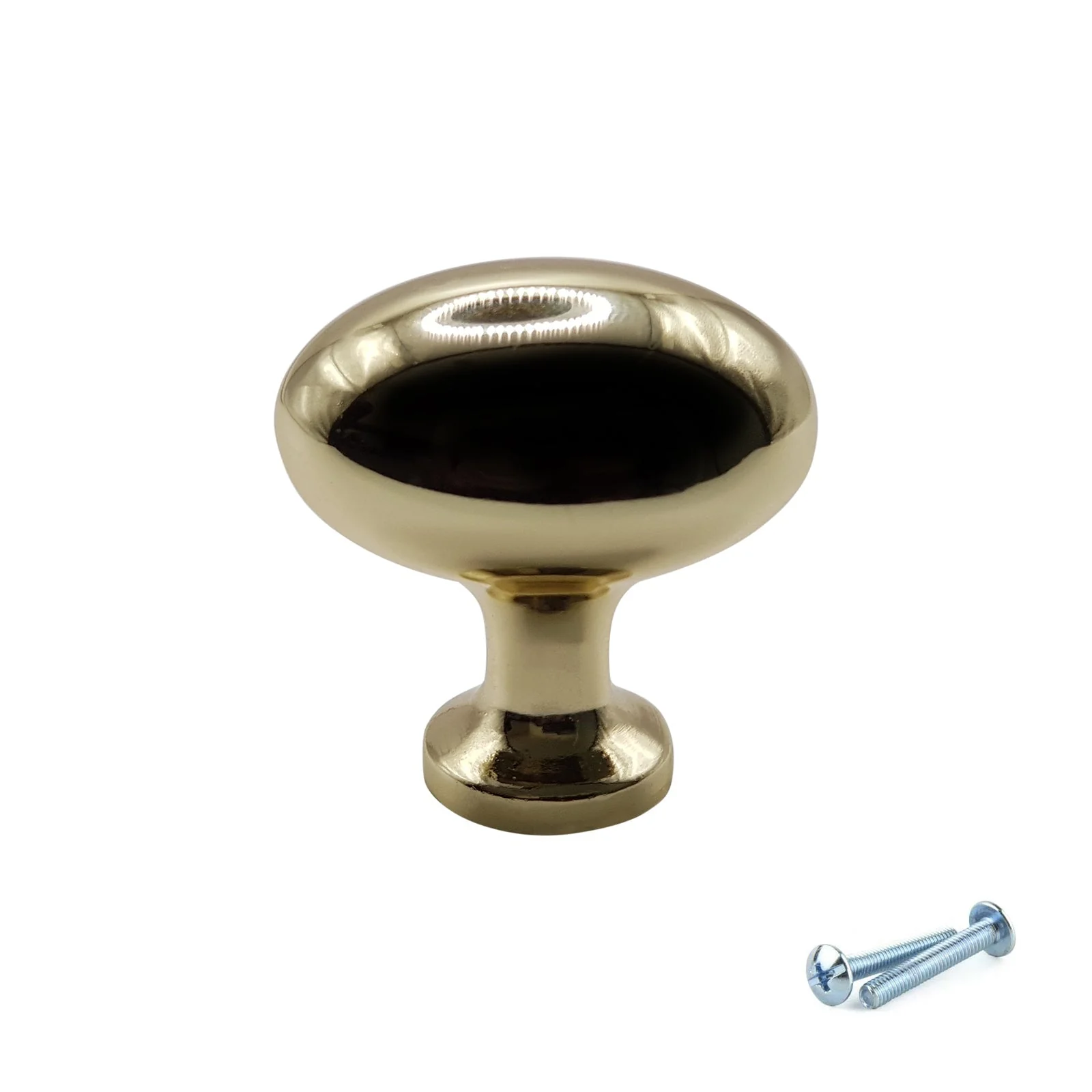 M4TEC Karat Gold Oval Knob Handle – VG8 Series (36mm Cabinet, Drawer & Cupboard Knob) - Image 2
