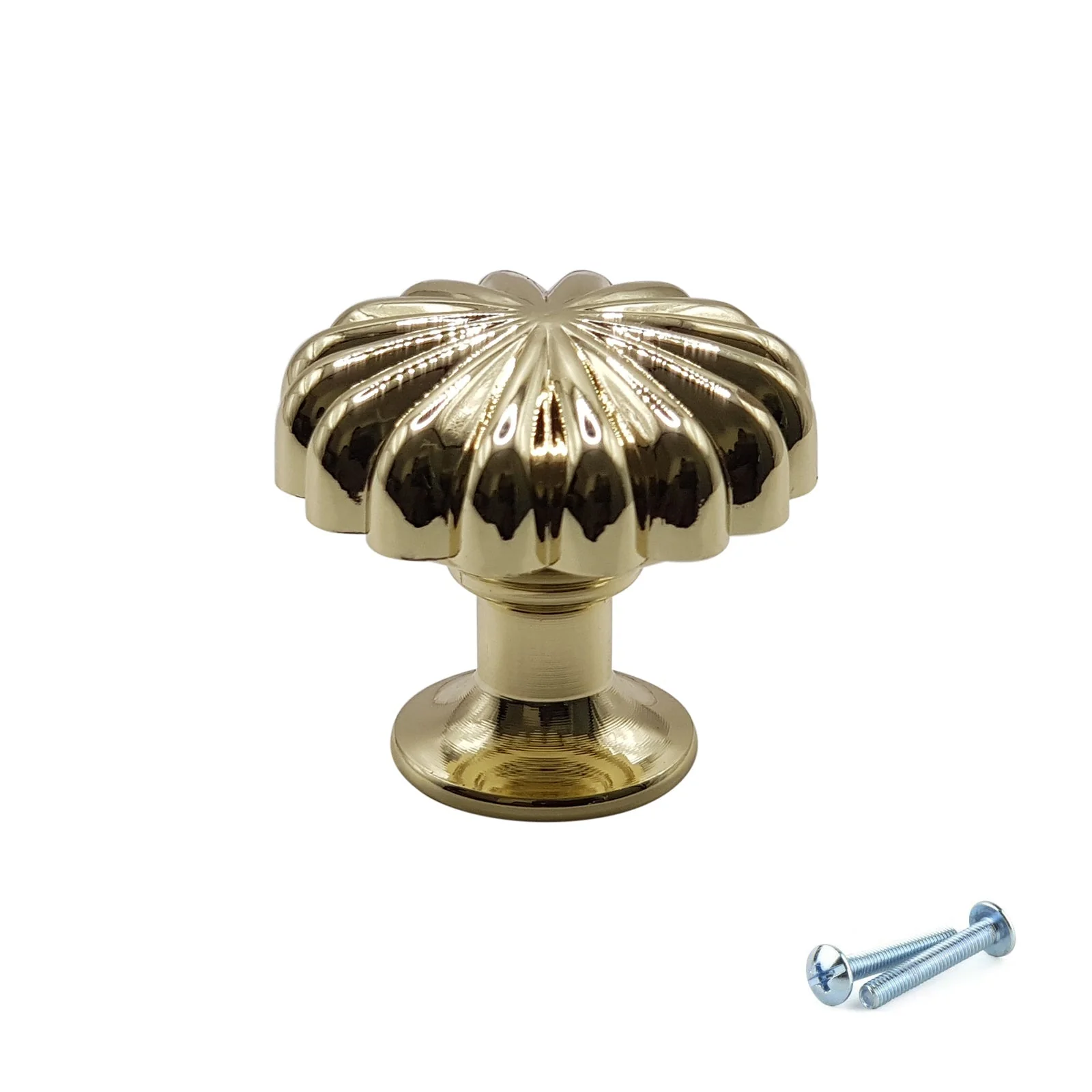 M4TEC Karat Gold Fluted Knob Handle – VH3 Series (30mm Cabinet, Drawer & Cupboard Knob) - Image 2
