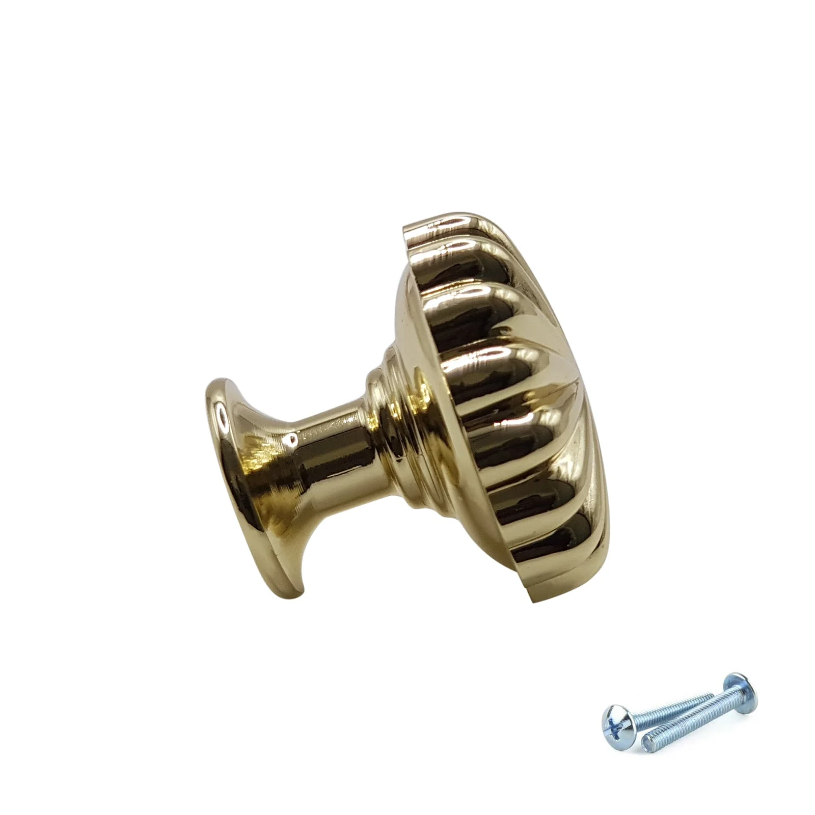 M4TEC Karat Gold Fluted Knob Handle – VH3 Series (30mm Cabinet, Drawer & Cupboard Knob) - Image 3