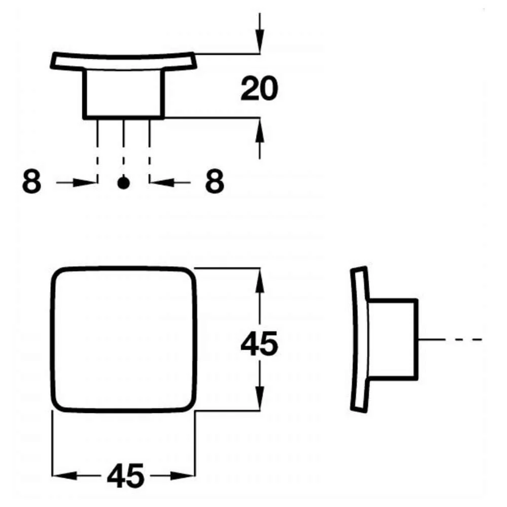 M4TEC Argyll Q3 Square Cupboard Knob – Polished Chrome Cabinet, Drawer & Door Handle - Image 2