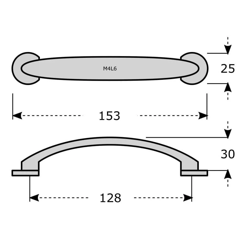 Matt Nickel Cabinet & Cupboard Pull Handle – M4TEC Cairn L6 - Image 5