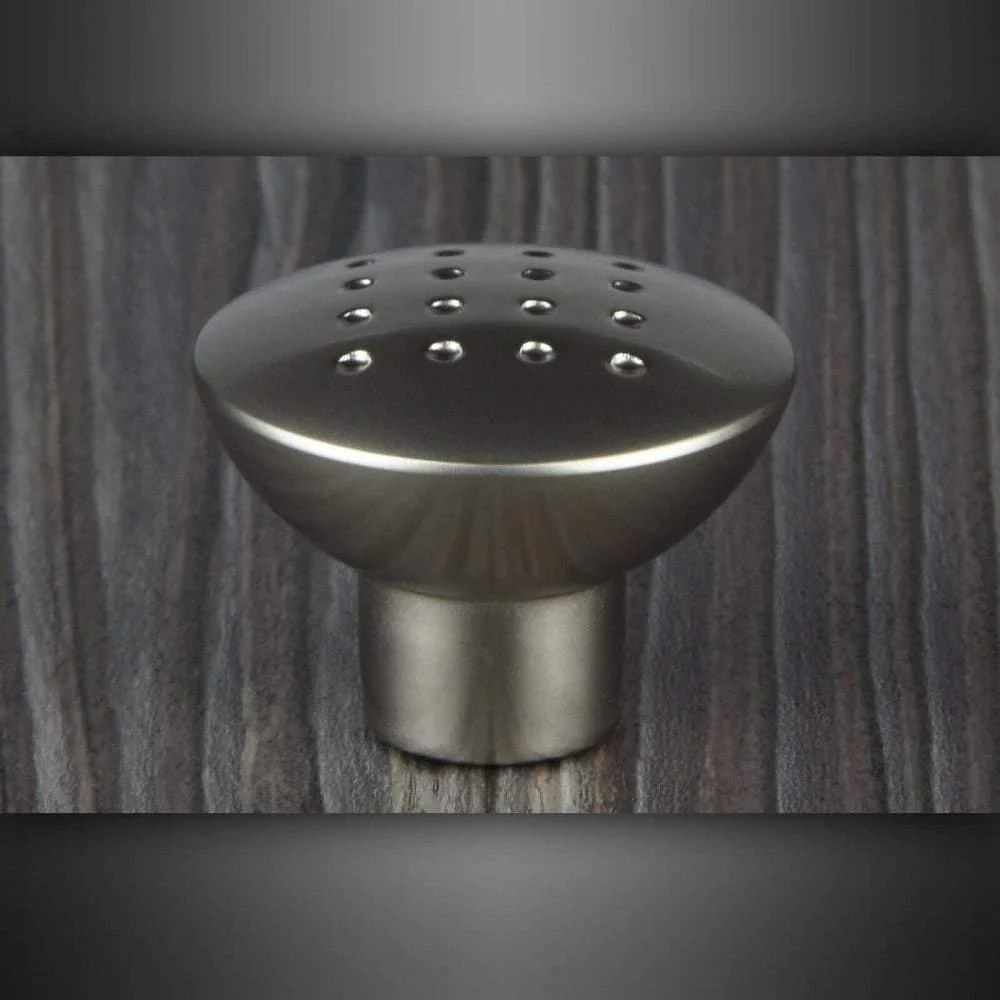 M4TEC Durness C9 Matt Nickel Cabinet Knob – 33mm Dimple-Pattern Cupboard & Drawer Handle - Image 2