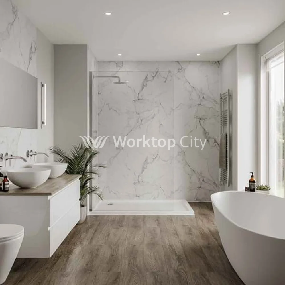 Multipanel Linda Barker Collection Calacatta Marble (3460) -  Shower/Bathroom Wall Panels - Image 4