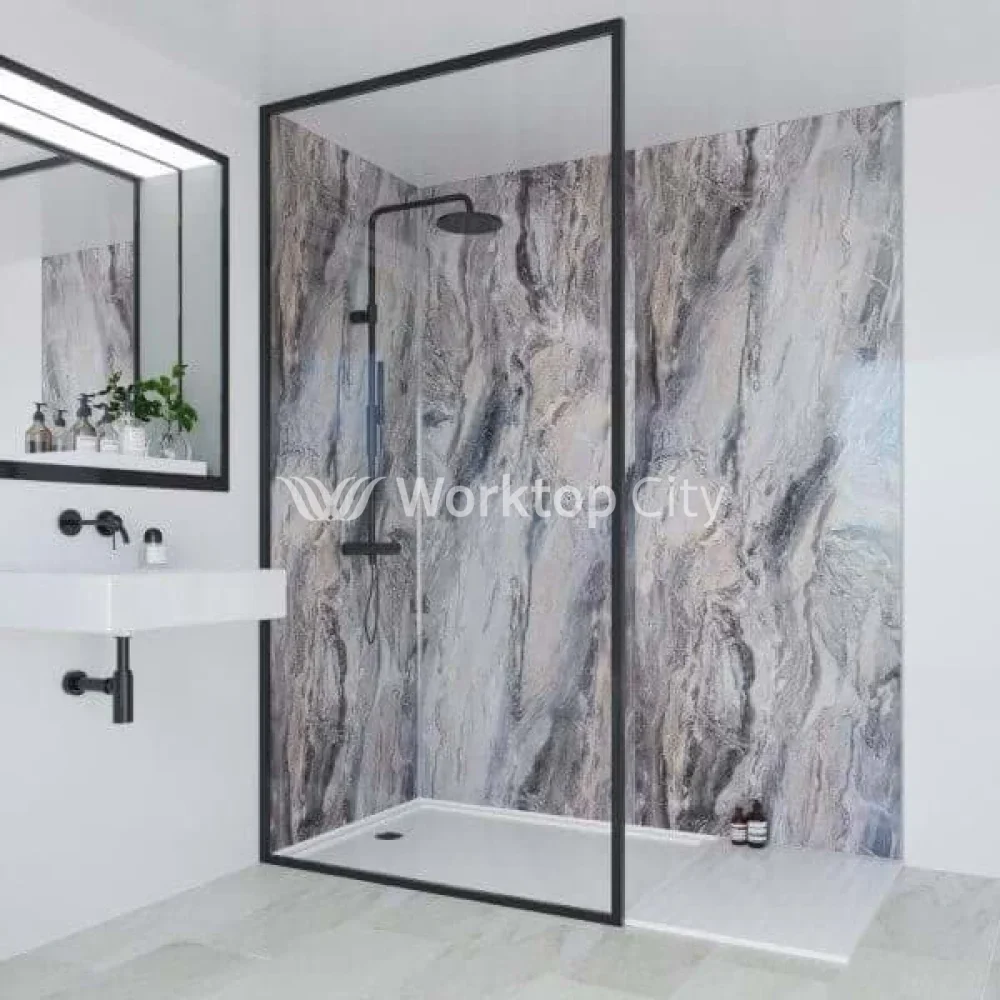 Multipanel Linda Classic Collection Cappuccino Stone (M7256) - Shower/Bathroom Wall Panels - Image 4