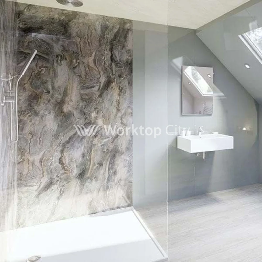 Multipanel Linda Classic Collection Cappuccino Stone (M7256) - Shower/Bathroom Wall Panels - Image 5