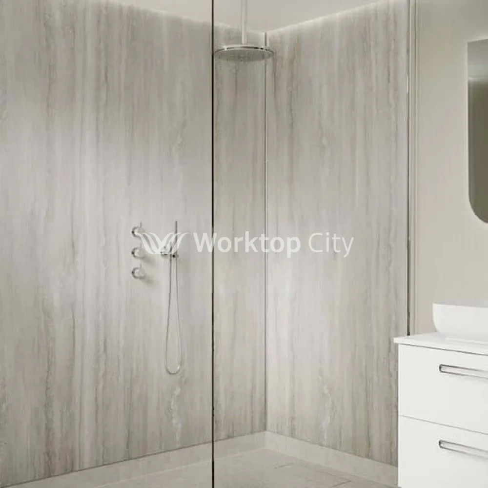 Multipanel Linda Contemporary Collection Jupiter Silver (3458) - Shower/Bathroom Wall Panels - Image 4