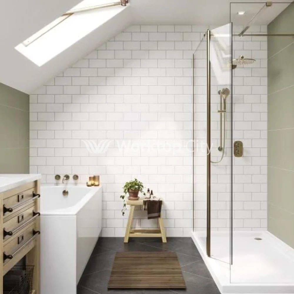 Multipanel Tile Collection Alpine White (MT1100M) - Metro Effect Tile Shower/Bathroom Wall Panels - Image 2