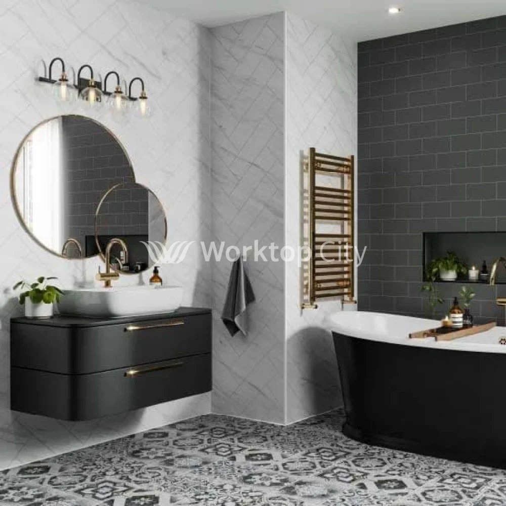 Multipanel Tile Collection Levanto Marble (MT812H) - Herringbone Tile Shower/Bathroom Wall Panels - Image 2