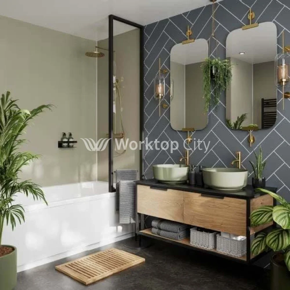 Multipanel Tile Collection Monument Grey (MT780H) - Herringbone Tile Shower/Bathroom Wall Panels - Image 2